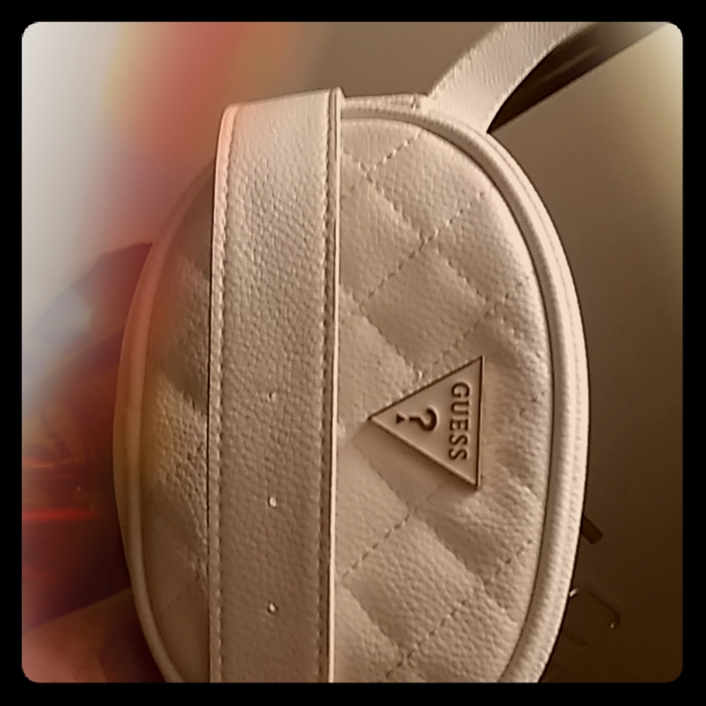 White leather pouch